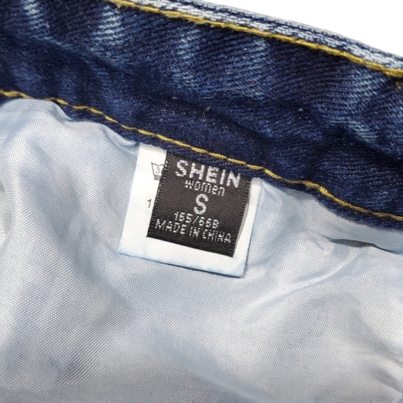 SHEIN Jean Short Shorts Daisy Dukes Distressed - Picture 2 of 3